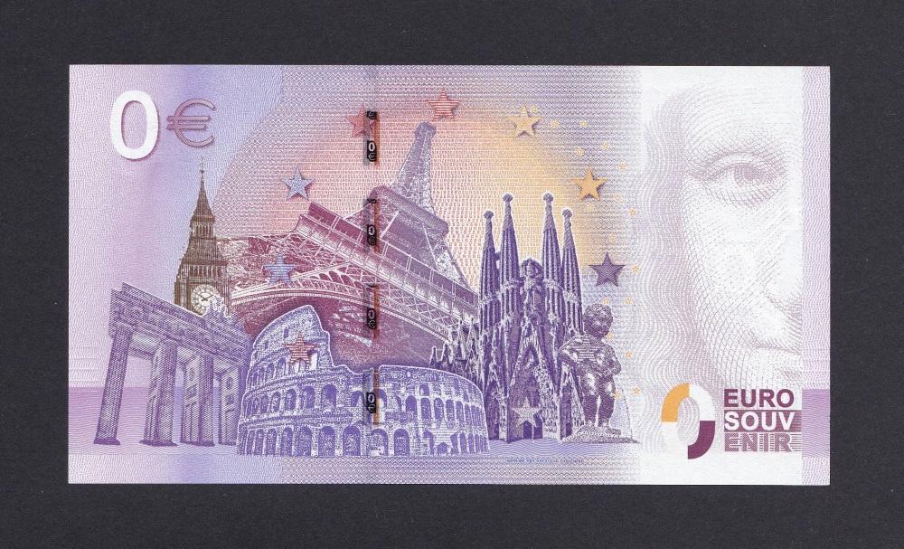 0 евро UNC Зоопарк Гора Обезьян Кинцхайм  Сувенирная банкнота