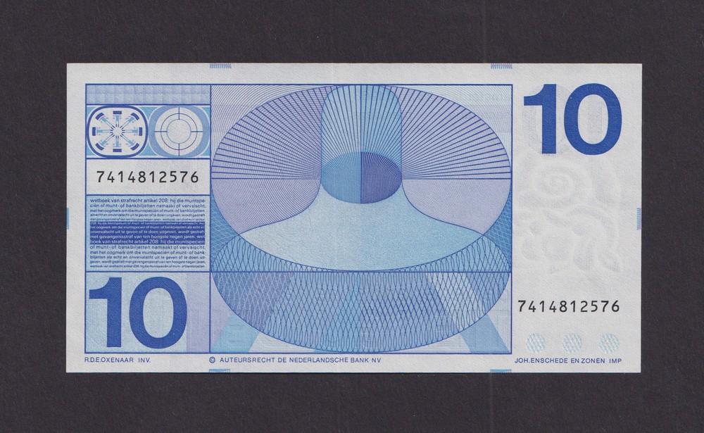 Нидерланды 1968г 10 гульденов UNC (Pick 91b) 12576