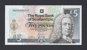 Шотландия Великобритания 2004г 5 фунтов UNC (p.363) 048