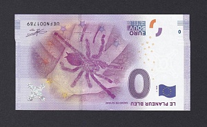 0 евро UNC ПАУК Сувенирная банкнота