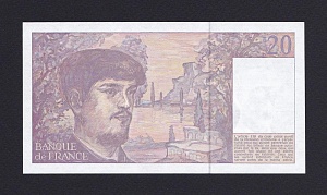 Франция 1990г 20 франков UNC (p.151d)