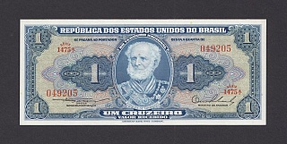 Бразилия 1954-1958г 1 крузейро UNC (p.150a) 205
