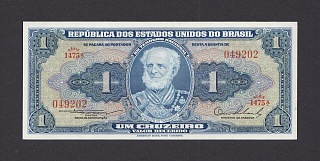 Бразилия 1954-1958г 1 крузейро UNC (p.150a) 202