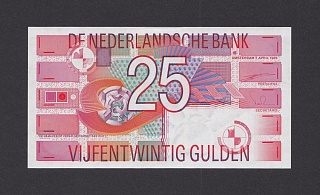 Нидерланды 1989г 25 гульденов UNC (p.100) 351