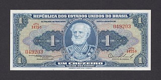 Бразилия 1954-1958г 1 крузейро UNC (p.150a) 203