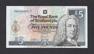 Шотландия Великобритания 2004г 5 фунтов UNC (p.363) 017