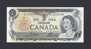Канада 1973г 1 доллар Crow-Bouey UNC (p.85c) 939