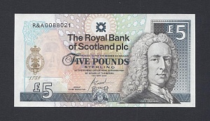 Шотландия Великобритания 2004г 5 фунтов UNC (p.363) 021